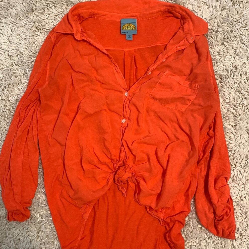 C and c California orange tie top size medium